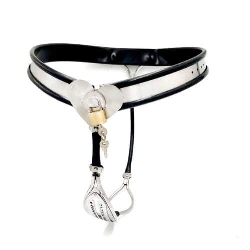 Black Emperor Stainless Steel Y-type Female Chastity Belt - main product photo