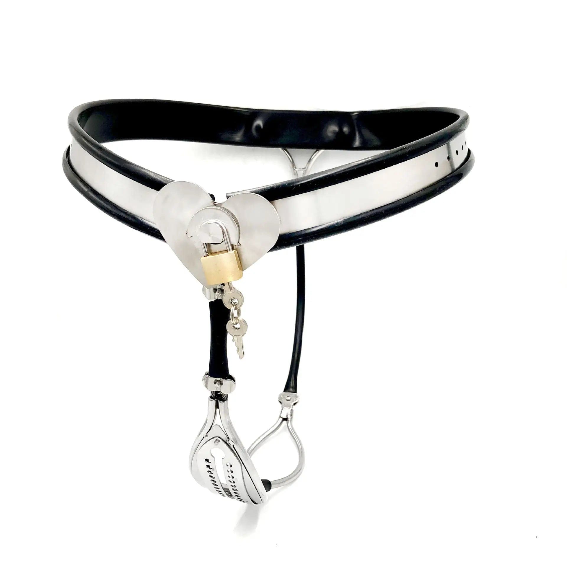 Black Emperor Stainless Steel Y-type Female Chastity Belt - main product photo