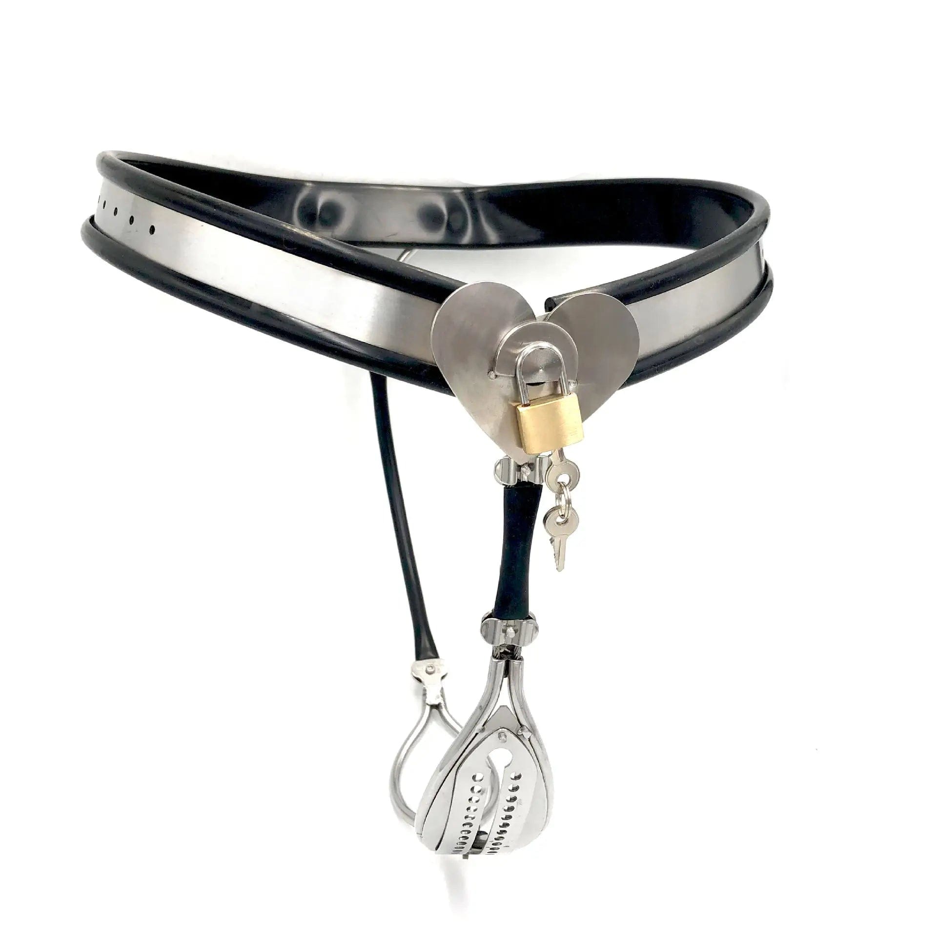Black Emperor Stainless Steel Y-type Female Chastity Belt - product photo 2