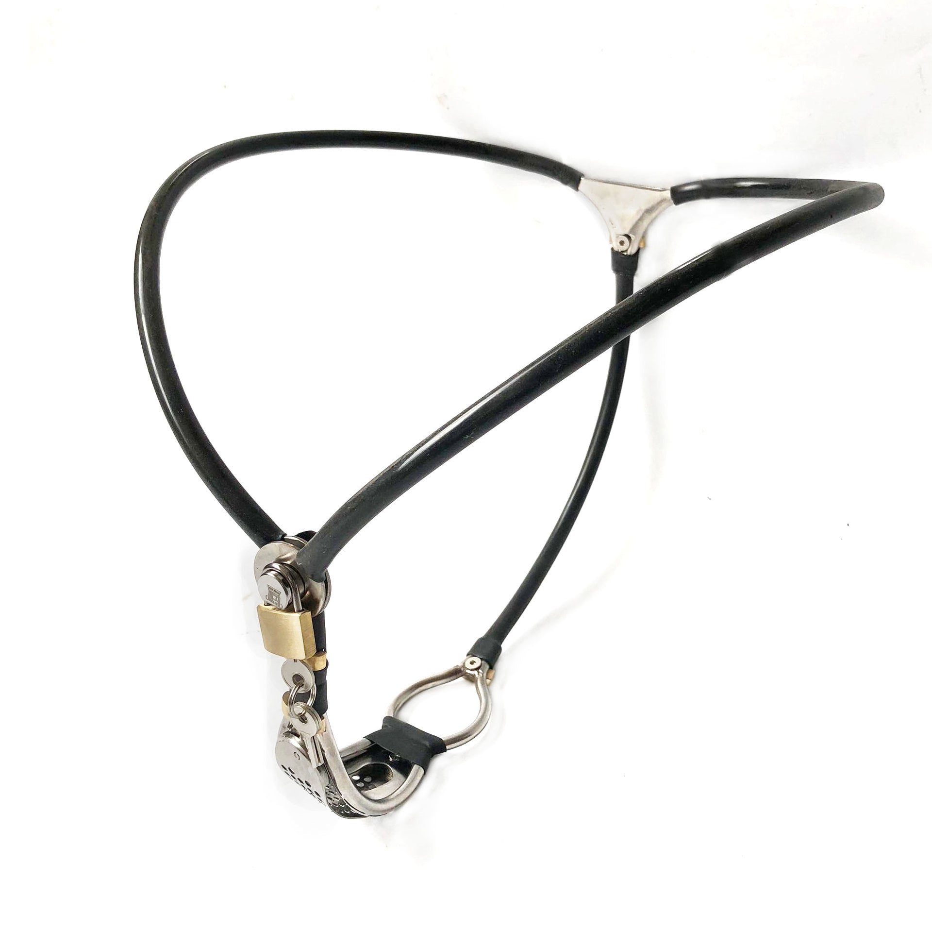 Black Emperor Y-Type Female Chastity Trousers Stainless Steel Stealth Chastity Belt - product photo 4