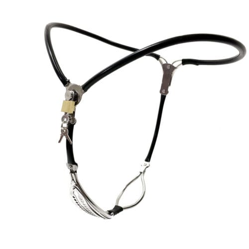 Black Emperor Y-Type Female Stainless Steel Invisible Chastity Belt - main product photo