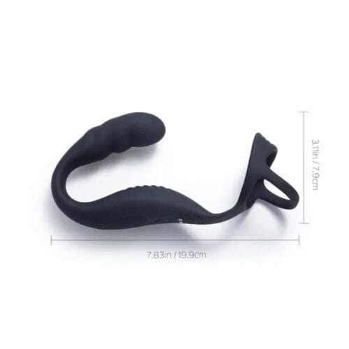 CASPION Double Cock Ring Remote Control Vibrating Perineum Prostate Massager - product photo 3