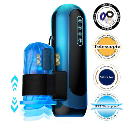 EASY.LOVE Skylon Deep Throat Thrusting Sucking Vibration Telescopic Masturbator - product photo 4