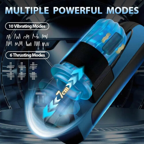EASY.LOVE Skylon Deep Throat Thrusting Sucking Vibration Telescopic Masturbator - product photo 6