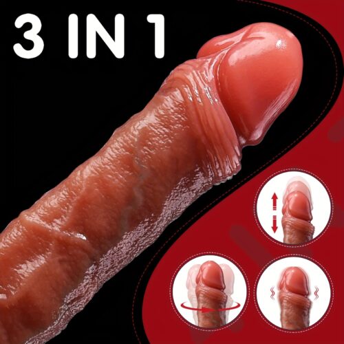 YIQU 4 In 1 Realistic Dildos With 10 Thrusting 10 Vibration Rotation Heating Dildo - Image 3