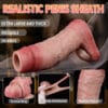 FAAK 5032 Cock Sleeve Realistic Penis Extender Open end Sex Toys for Men - main product photo