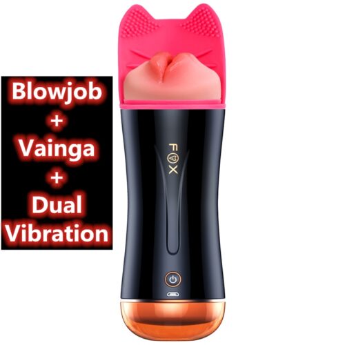 Fox Blowjob Dual Mode Male Masturbator Sex Toys - main product photo