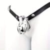 FRRK-183 Male Stainless Chastity Lock Cage Penis Cock Cage Belt Device - main product photo