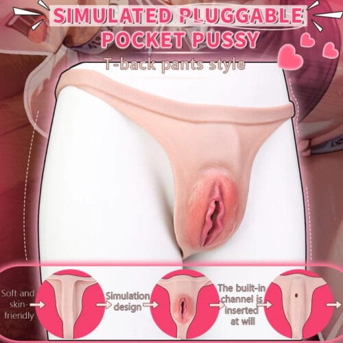 G1222 Gay Strap On Realistic Pussy Panties Life Size Vaginal Penis Massage Masturbation Toy - product photo 8