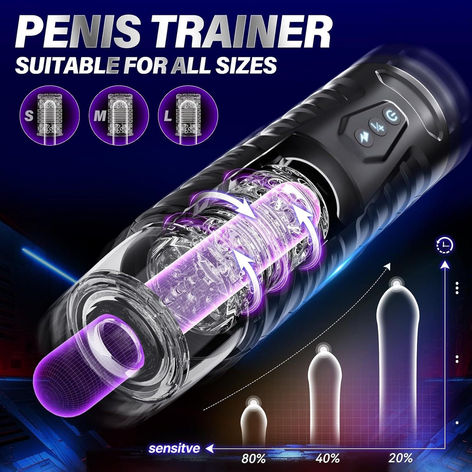 HANNIBAL Automatic Male Masturbator with 7 Thrusting 7 Rotating - product photo 5