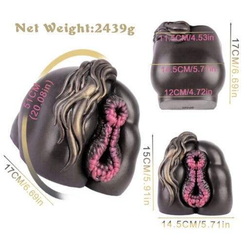 Horse Pussy Double Channel Vagina Anal Male Masturbator - product photo 2