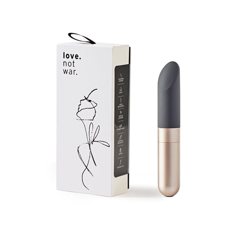 LNW Amore: quiet bullet vibrator LNW Amore quiet bullet vibrator next to its box, shown as an example of a slim bullet vibrator