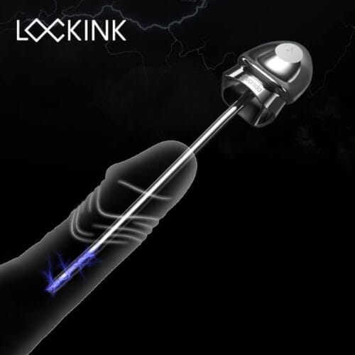 Lockink Electric Shock Male Penis Ring Metal Urethra Vibrator - main product photo