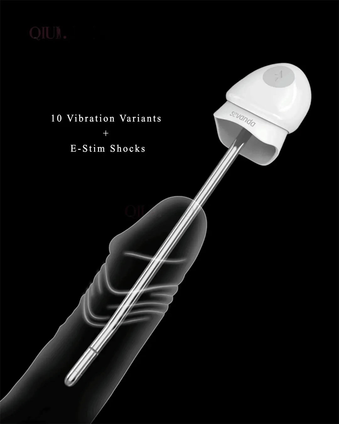 Lockink Electric Shock Male Penis Ring Metal Urethra Vibrator - product photo 2