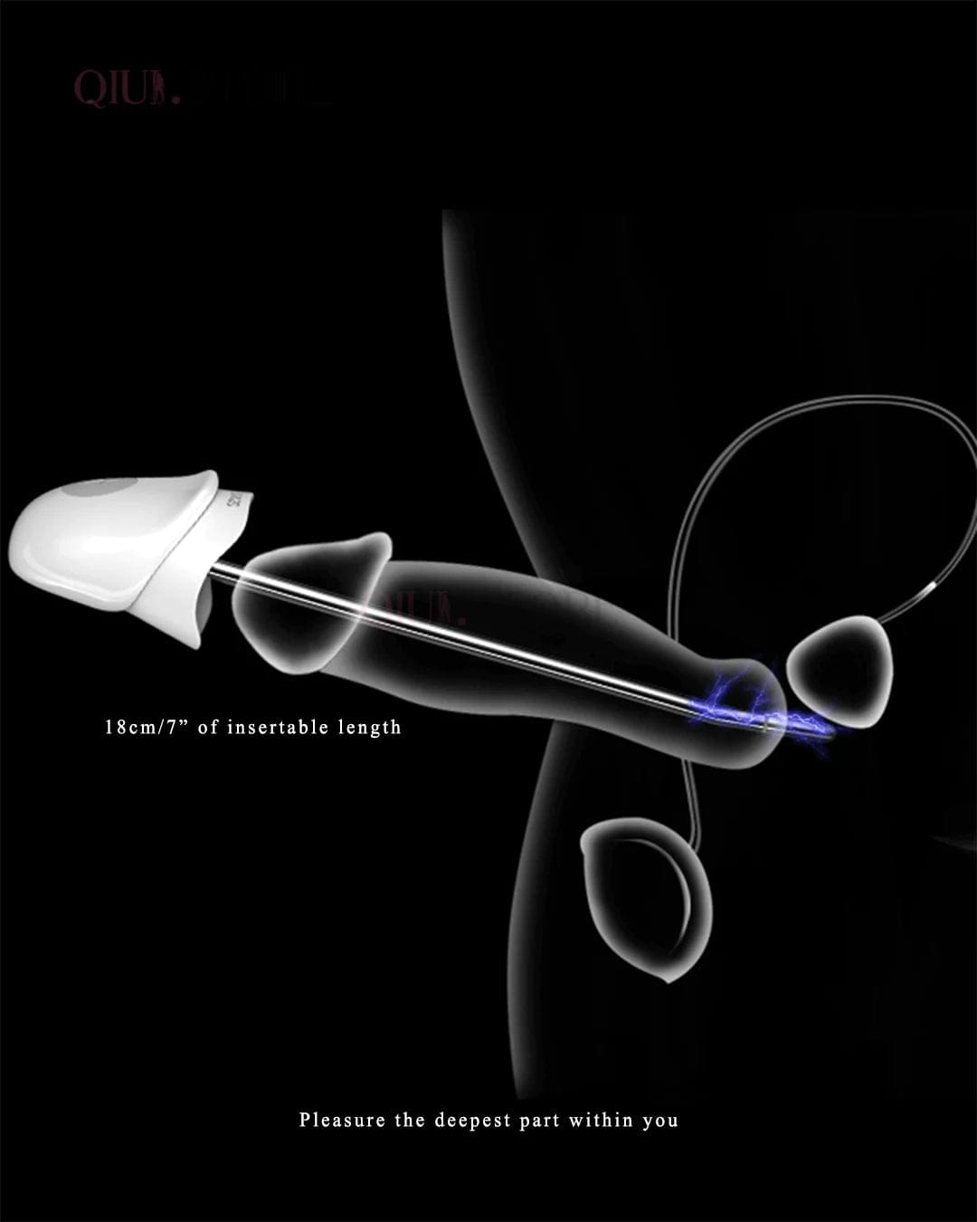 Lockink Electric Shock Male Penis Ring Metal Urethra Vibrator - product photo 3