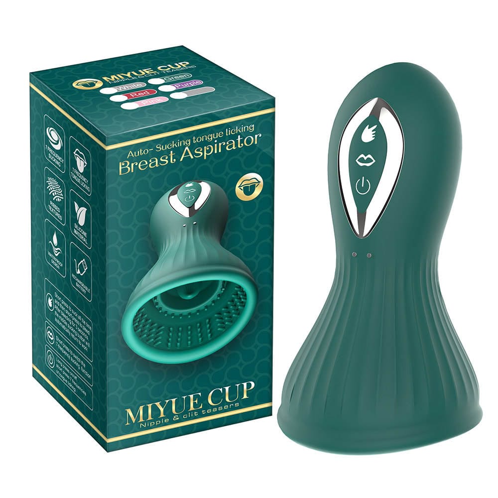 MIYUE cup auto-sucking tongue licking Breast aspirator Nipple clit teasers - product photo 3