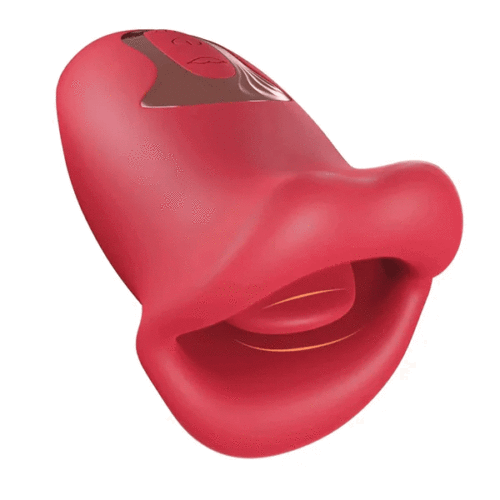 Mizzzee Flame Lips Super Vibrating Clit Tickler Oral Sex Toy Mouth Biting Vibrator - main product photo