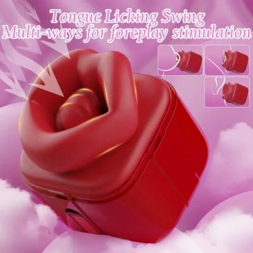 New Arrival Red Lip Clit Sucking Thrusting Vibrator Dual-action Vibrating Bullet Tongue Oral Vagina Sexy for Women - main product photo
