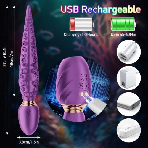 Octopus Vibrator Tentacle Butt Plug - main product photo