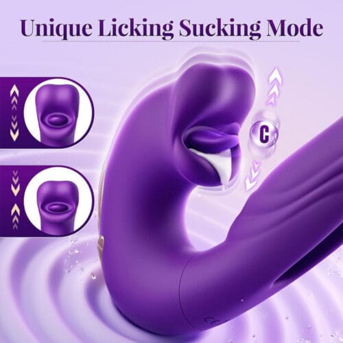 S-Hande G-Spot Vibrator with 7 Flapping 7 Vibrating 5 Licking & Sucking - product photo 5
