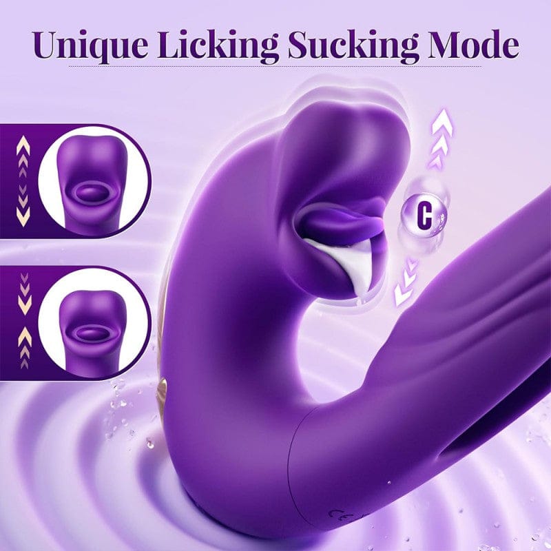 S-Hande G-Spot Vibrator with 7 Flapping 7 Vibrating 5 Licking & Sucking - product photo 5