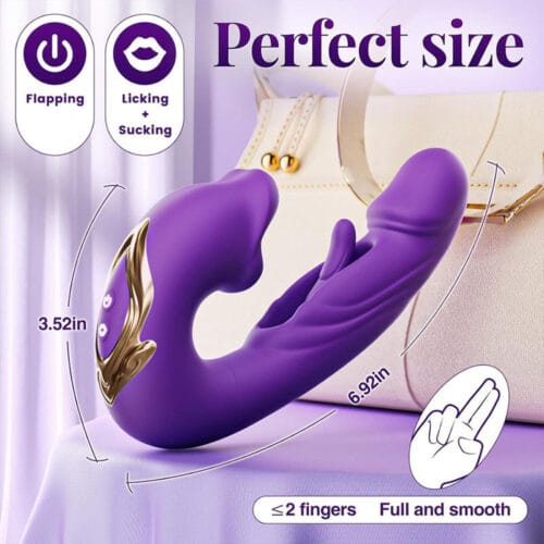 S-Hande G-Spot Vibrator with 7 Flapping 7 Vibrating 5 Licking & Sucking - product photo 6
