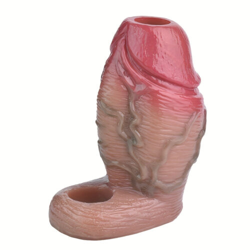 S8108 Large Silicon Penis Sleeve Realistic Hollow Dildo - main product photo