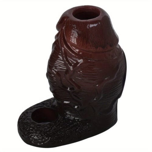 S8109 Open Head Sheath With Ring Cock Silicon Penis Sleeve Realistic Hollow Dildo - product photo 6