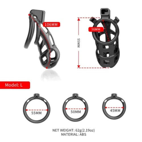SEVANDA Naja-cobra Chastity Cage Kit For Male - product photo 4