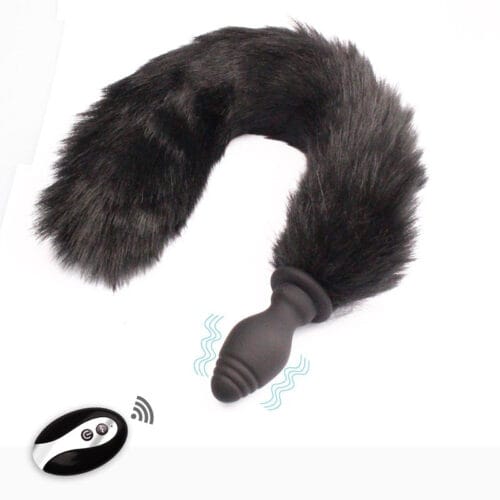 Sexbay remote control vibration detachable fox tail anal plug. - product photo 4