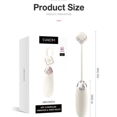 SVAKOM ARAVINDA App Thrust Bullet G Spot vibrator Egg - product photo 2