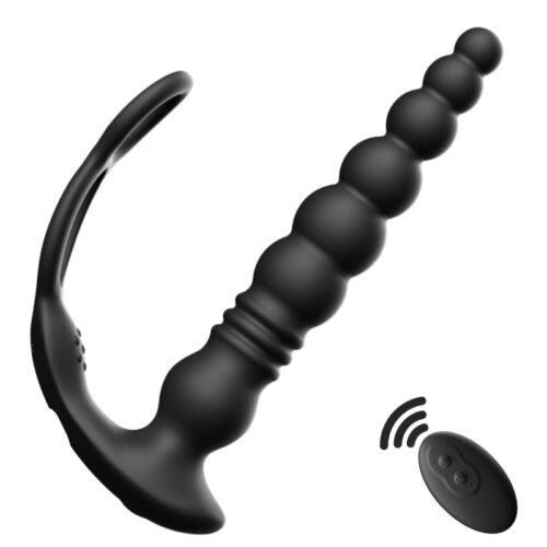 Thrusting Anal Beads with Cock Ring with Remote control - main product photo