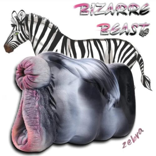 Zebra Animal Vagina Pocket Pussy Male Masturbator - main product photo